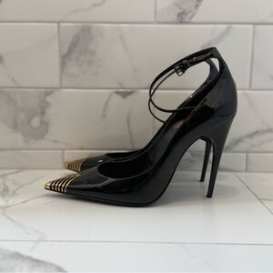 Saint Laurent Black & Gold Pumps